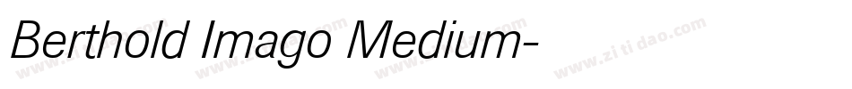 Berthold Imago Medium字体转换